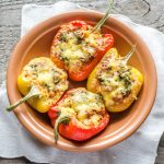 Stuffed Peppers or Stuffed Zucchini With Meat and Rice or Rice only